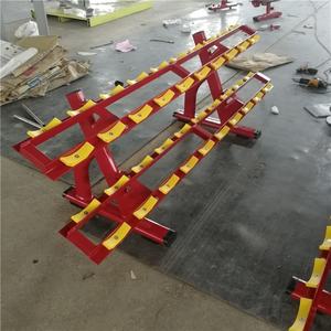 Sport Gym Club Gym Equipment Populaire <span class=keywords><strong>FF49</strong></span> 2 Rangées Couches Haltère Rack Holder Keeper Jaune Plateaux Noir Plateaux Racks pour 10 Paires - Product Image 3