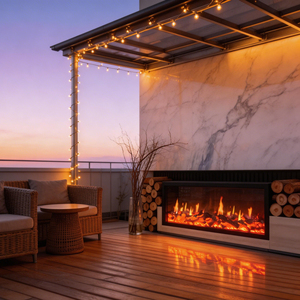 <span class=keywords><strong>Chimenea</strong></span> Eléctrica Empotrada con Pantalla LCD - Diseño Moderno, Efectos de Llama Multicolor, Calefacción Ajustable, Control Remoto, Certificación CE - Product Image 1