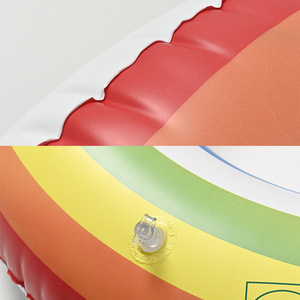 Rainbow Inflatable Swimming <b>Ring</b> For Children 60-100cm Thickened Double Layer Play Equipment - Product Image 4