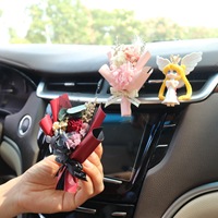 Décoration de sortie d'air de voiture créative Clip d'aromathérapie pour climatiseur frais Bouquet sec éternel Cadeaux de voiture originaux