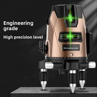 Niveau laser infrarouge Zhiba super lumineux à 5 lignes, lumière verte, haute précision, forte luminosité, entièrement automatique, modèle J7Hc5PdZ