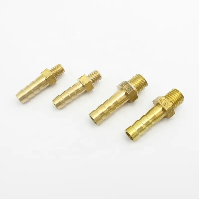 M3 M5 M6 M8 Ống Metric Nam Chủ Đề Brass Lắp Ống Coupler