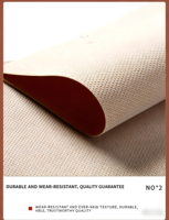 Nappe Moderne en Cuir PVC Couleur Unie, Résistante à l'Eau, Lavable, Résistante à la Chaleur, Tapis de Table, Revêtement Personnalisable, Épaisseur Ajustable