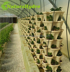 Pots de fleurs verticaux en plastique pour jardin, pots à fraises empilables pour plantes, vente en gros - Product Image 3