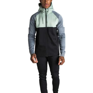 Vêtements de sport personnalisés pour hommes Survêtements de jogging avec fermeture éclair pour hommes Survêtement de jogging d'entraînement en nylon coupe-vent en polyester - Product Image 2