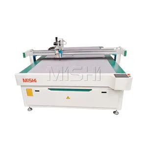 MISHI CNC pisau berosilasi, mesin pemotong kain pisau lurus bulat getaran kertas bergelombang untuk kulit