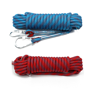 Cordes de sécurité pour l'escalade à haute résistance <span class=keywords><strong>avec</strong></span> mousquetons, robustes pour l'escalade en plein air, l'alpinisme, le sauvetage, durables - Product Image 1