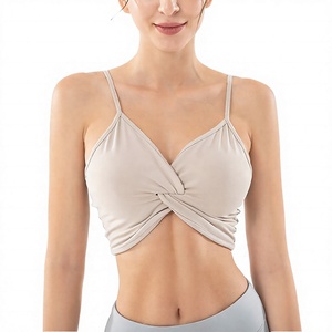 High Quality Lightweight Breathable High Support Spandex/Nylon Lace Cross Backless Front Custom Fitness Yoga Solid Bra ROLEIN - Product Image 1