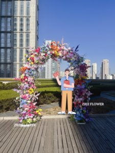 Décor d'arche <span class=keywords><strong>de</strong></span> mariage inspiré du printemps et <span class=keywords><strong>de</strong></span> l'été. Arche <span class=keywords><strong>de</strong></span> mariage Arche <span class=keywords><strong>de</strong></span> rose artificielle, Arrangement <span class=keywords><strong>de</strong></span> rangée <span class=keywords><strong>de</strong></span> fleurs - Product Image 6