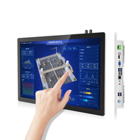 Panneau PC industriel 13.3 pouces TFT LED tout en un ordinateur de bureau Intel J1900 VGA LAN COM 4 Go Ram 128 Go SSD sans ventilateur