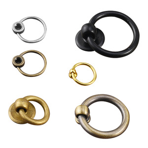 Furniture Round <b>Drawer</b> Handles Zinc Alloy Ring Pulls Traditional Style Durable Single Hole For Cabinet <b>Drawer</b> - Product Image 5