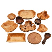 Plateau de service en bois rustique de haute qualité, plateau en bois pour servir les aliments, plateau en bois écologique pour centre de table