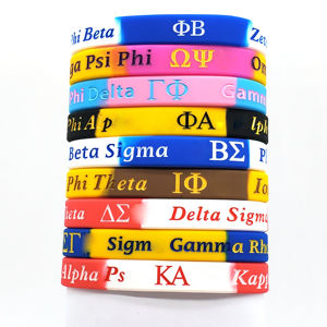 Los mejores vendedores de la fábrica de pulseras 2025 pulsera <span class=keywords><strong>Sigma</strong></span> Gamma brazalete Rho Sorority pulsera fraternidad joyería pulsera de silicona - Product Image 6