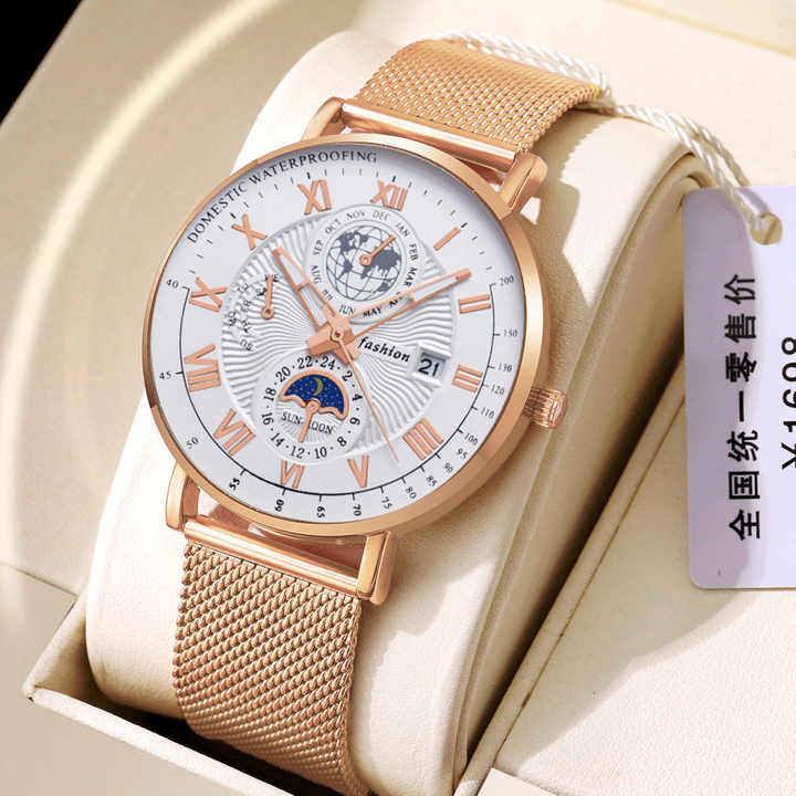 Fashion Gift Men Waterproof Luminous Thin Dial Mechanical Quartz Watch