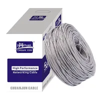 Câble réseau LAN intérieur Cat5e haute vitesse personnalisé en usine, facile à déployer, câble réseau UTP Cat5e