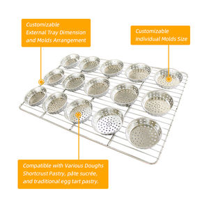 Plateau de cuisson professionnel personnalisé <span class=keywords><strong>en</strong></span> acier inoxydable perforé pour tartes et moules à coquilles de tartes aux œufs - Product Image 3