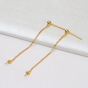 ต่างหูเงินแท้ S925 รุ่น Wenchi ลายดอกไม้ สำหรับทำต่างหูมุก DIY แบบเรียบง่าย ขนาด 8-10 มม. แบบกลวง กึ่งสำเร็จรูป รหัสสินค้า 15761 ขนาด 25 มม. - Product Image 4