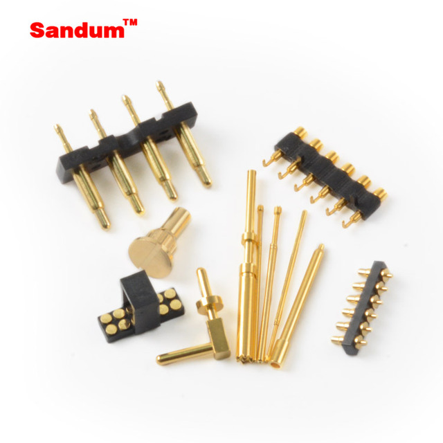Spring Loaded Gold Plated Pogo Pins for Electrical Facility Pogo Pin Connector Block