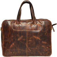 Porte-documents pour ordinateur portable en cuir Vintage fait à la main pour hommes bandoulière réglable bretelles RFID à la mode Zip femmes