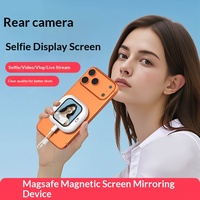 Écran de projection magnétique pour vlogging, caméra de téléphone portable, selfie, vlog, diffusion en direct, mini projecteur filaire BT 2.1 " LED HD