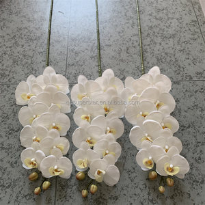 E-239 Fiori Artificiali di Alta Qualità per Decorazioni Matrimoniali, Grandi Rami di Phalaenopsis Bianca al Tatto Realistico - Product Image 4