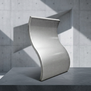 Panel de Pared Curvo de Aluminio Personalizado, Diseño Minimalista Anodizado para Muros Cortina - Product Image 1