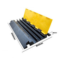 Nouvelle protection de câble extérieure 1 canal en PVC, rampe de câble, cache-câble de sol, ralentisseur pour applications routières 2/3/5 voies, brise-câble en caoutchouc