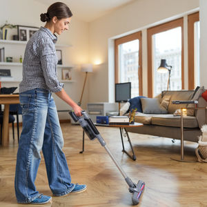 Aspiradora inalámbrica de mano sin bolsa portátil con Motor sin escobillas recargable de alta calidad para limpieza de suelos - Product Image 3