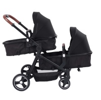 Fabricants chinois de poussettes pour bébés, châssis en aluminium, personnalisation en gros, poussette double pour bébés