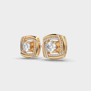 Designer Diamond Stud <b>Earrings</b> Made with 925 Sterling <b>Silver</b> Elegant Jewelry for Bridal <b>Wedding</b> Celebration Gift - Product Image 3