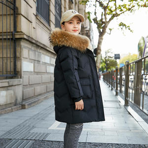 Manteau d'hiver imperméable long pour petites filles avec veste en fourrure véritable pour les tout-petits - Product Image 5