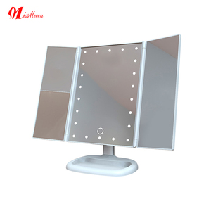 3 cách Masquerade Vanity mỹ phẩm LED bảng trang điểm gương chuyên nghiệp gấp espejo con luz thắp sáng máy tính để bàn cắt tóc gương - Product Image 1
