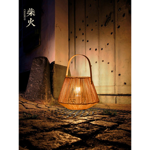 Lampe de table en rotin E27, commande par interrupteur LED, pour salon de thé, chambre à coucher, lampe décorative - Product Image 3