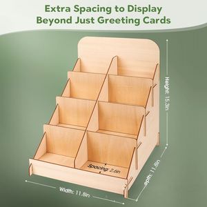 Wooden Display Stand for Postcards Greeting Cards <b>Bookmarks</b> with Pattern for Trade Shows - Product Image 3