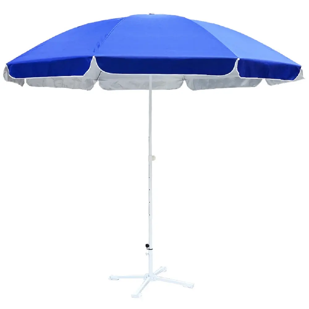 مظلة للشاطئ خارجية ذات تصميم مخصص دعائي عالي الجودة بشعار مطبوع شمسية ذكية مظلة دعائية للشاطئ