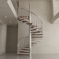 Escalier en colimaçon préfabriqué pour grenier, escalier modulaire en colimaçon, escalier en colimaçon vintage, kit d'escalier en colimaçon intérieur en PVC
