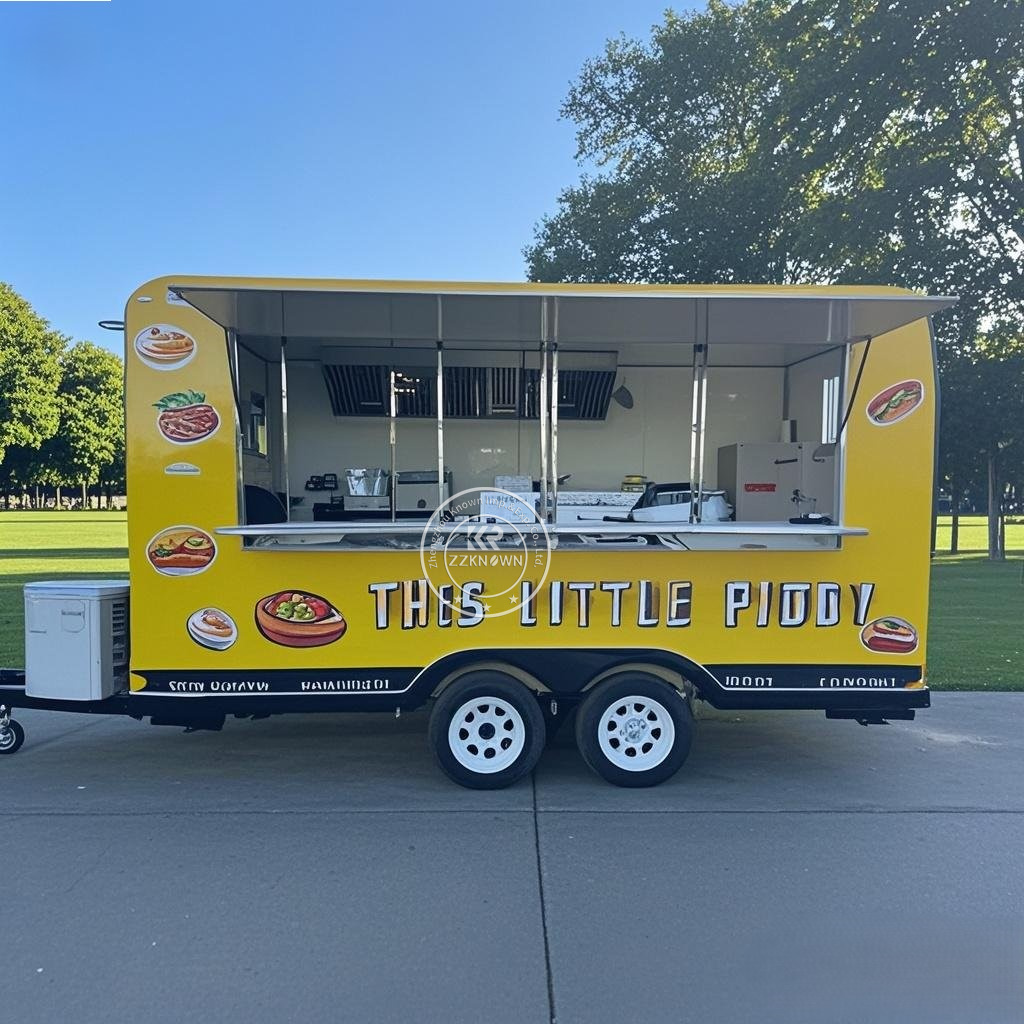 Manufacturer Fried Chicken Food Carts and Trailers Shop Square Food Truck Hamburger Van Baked Potatoes Food Truck