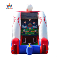 Ensemble de jeux sportifs gonflables 4-en-1 écologiques en PVC - Jeux de golf, baseball, frisbee et football pour fêtes et événements en plein air