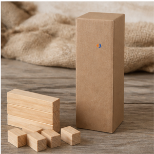 Blocs de construction en <span class=keywords><strong>bois</strong></span> 54 pièces, petits blocs en pin de 5,1 cm, jouet éducatif pour enfants, apprentissage précoce, OEM personnalisé - Product Image 5
