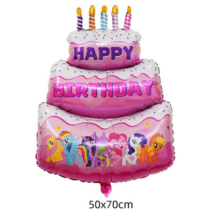 Palloncino in Foil con Personaggio dei Cartoni Animati 'Happy Birthday Little Pony' per Decorazioni Festa di Compleanno Bambine - Product Image 2