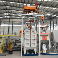 Máquina de granallado con cilindro de gancho profesional de granallado Equipo DE LIMPIEZA DE GRANALLADO Tipo de gancho Máquina de granallado