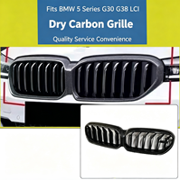 Calandre avant double lamelles en fibre de carbone légère pour BMW Série 5 G30 G38 LCI – Pièces de modification automobile