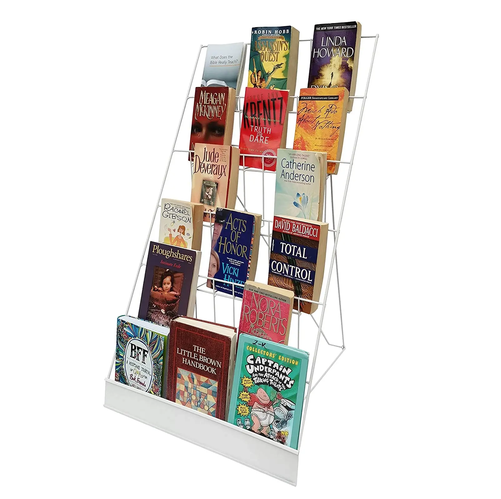 RUIMEI Wire Brochure Stand Tabletop Display Rack Greeting Card Magazine Rack Book CD DVD Stand