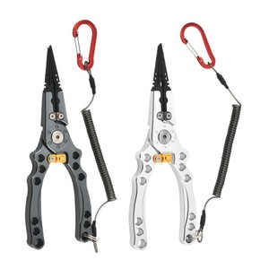 Alicates para señuelos de aleación de aluminio, 145g, herramienta de pesca multifuncional para quitar anzuelos, cortar líneas y crimpar alambres - Product Image 4
