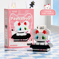 Jouets mignons pour animaux de compagnie, chat, chaton, Ragdoll, chien, Usky, Nano briques, blocs miniatures, jouets de construction DIY, ensembles de blocs de construction pour enfants K208-K387