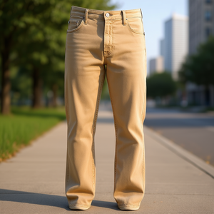 Jean droit pour homme Meraj Sports, taille mi-haute, en coton, grande taille, pantalon décontracté, taille sur mesure, haute qualité - Product Image 2