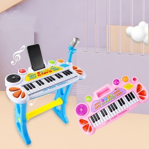 Clavier électronique populaire avec microphone, instrument musical éducatif multifonctionnel pour l'apprentissage précoce et l'éveil - Product Image 2