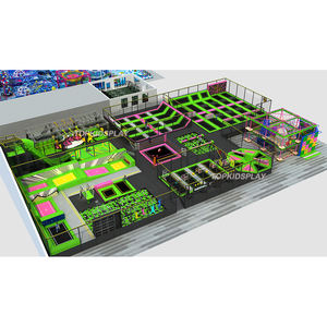 Grand parc de trampolines, <span class=keywords><strong>parkour</strong></span>, saut à l'élastique, équipement de parc de trampolines intérieur avec parcours Ninja pour adultes - Product Image 4