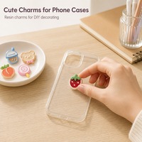Petits ours et lapins en résine écologiques pour embellissements DIY, pinces à cheveux pour enfants, coques de téléphone, fruits, petites fleurs, cadeaux d'affaires, modèles