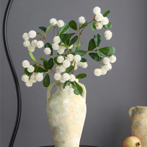 גזע יחיד בעבודת יד 68 ס "מ לבן ירוק פו ווקסברי עץ מלאכותי לעיצוב הבית סידור פרחים - Product Image 4